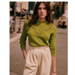 Sezane Alessandro Jumper Green - Size S